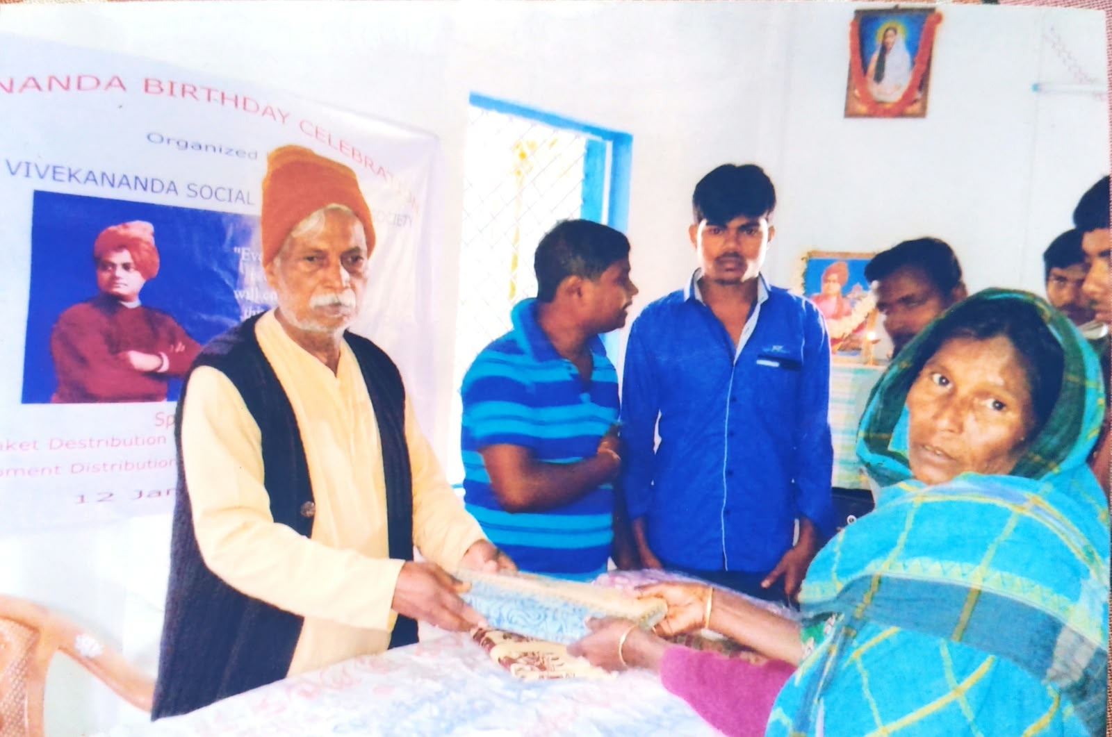 Distribution of Sarees and Clothes to Elderly Women