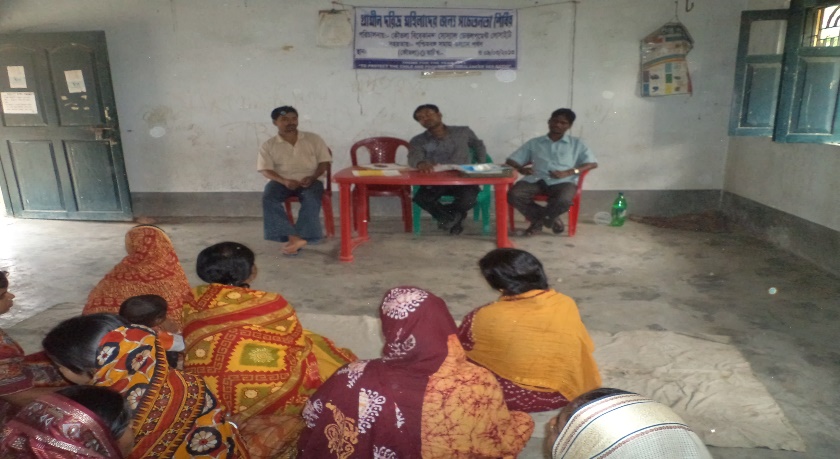 Dignitaries panel conducting question-answer session with women