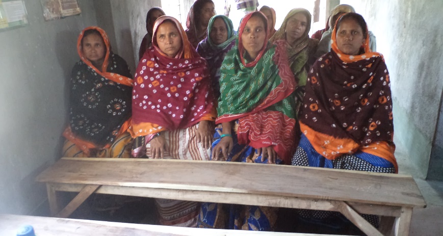 Rural women attendees participating in awareness camp